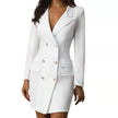 Double Breasted Trench Coat Solid Color Thin Coat Dress Women