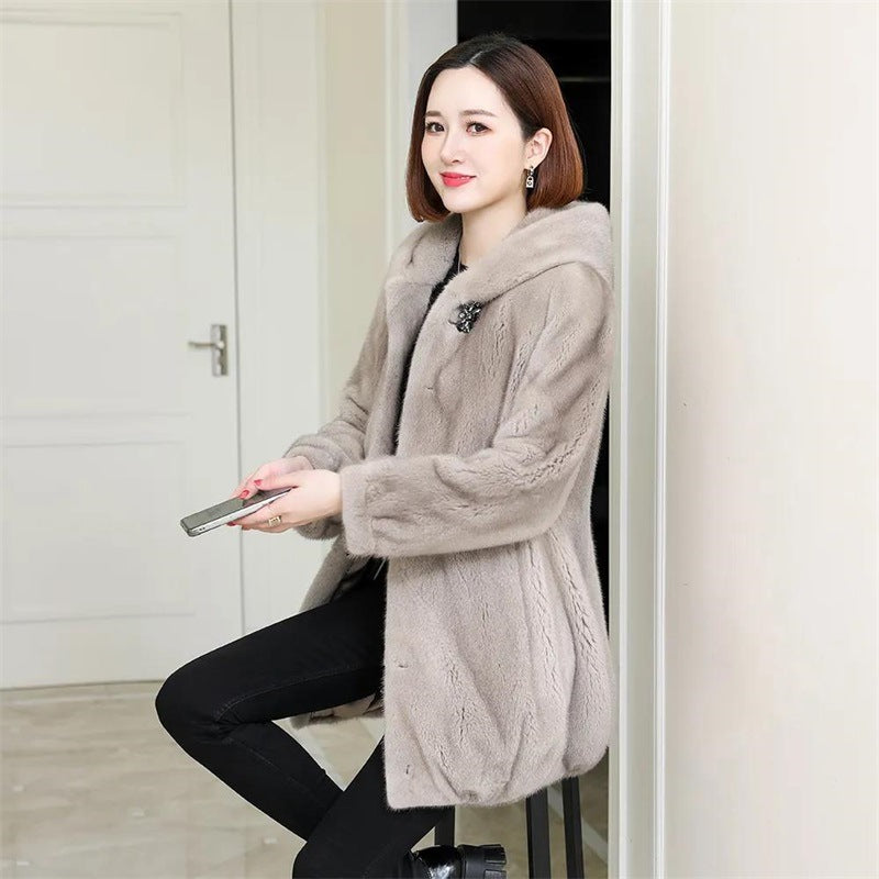 Ladies Winter Mink Coat Fur Coat