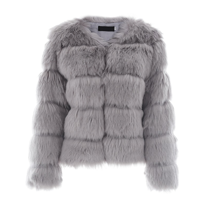 New Fox Fur Fur Coat Women's Short Long-sleeved Fur Artificial Fur Coat