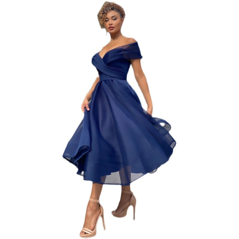 Temperament Women Strapless Party Dress