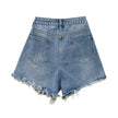 Denim Shorts Women Summer Design Sense Torn Edges