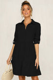 Single-breasted shirt women dress