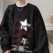 American High Street XINGX Letter Print Sweatshirt Men's Autumn Vintage Sweater