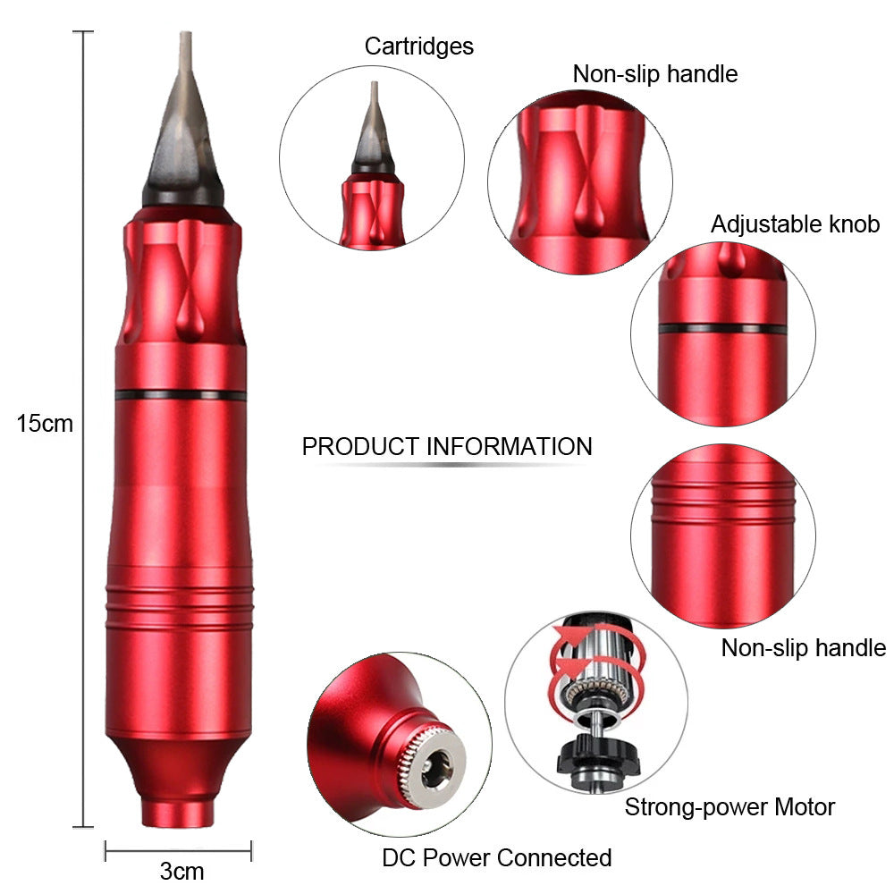 Exclusive For Cross-border Mini Tattoo Power Tattoo Pen Set Pen Motor Tattoo Machine Set Printer Set