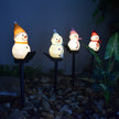 Outdoor LED Solar Snowman Light Landscape Lamp Decorations Lawn Lamp Christmas Series Cartoon Snowman Ground Lamp Garden Lamp