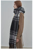 French Style Retro Lazy Style Warm Color Classic Plaid Scarf