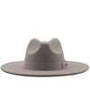 Jazz Top Hat Autumn And Winter New Men's And Women's Woolen Hats Simple Felt Big Brim Hat