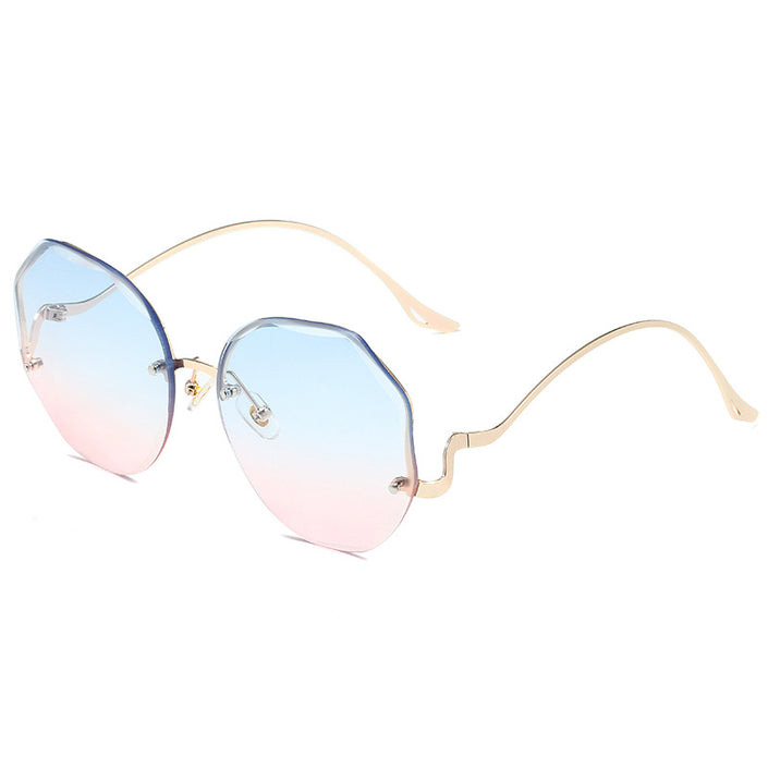 Women's Irregular Rimless   Sunglasses