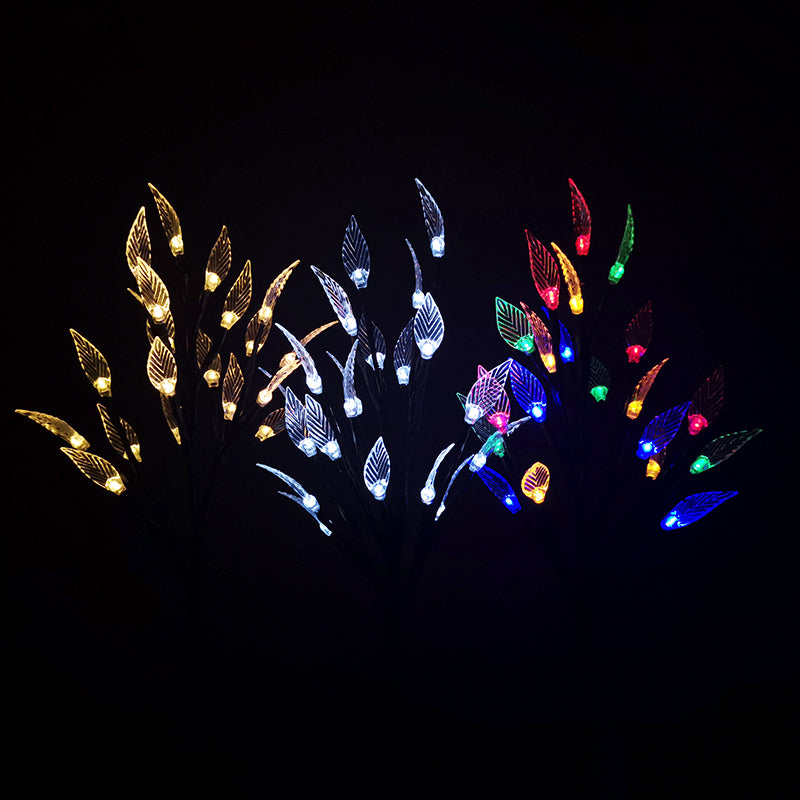 New Solar Leaf Branch Light Garden Lawn