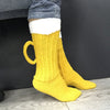 3D Beer Mug Socks Knit Long Tube Socks Cute Unisex Novelty Winter Warm Beer Socks Double Color Block Floor Socks