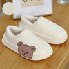 Bear Fluffy Slippers Winter House Shoes For Women