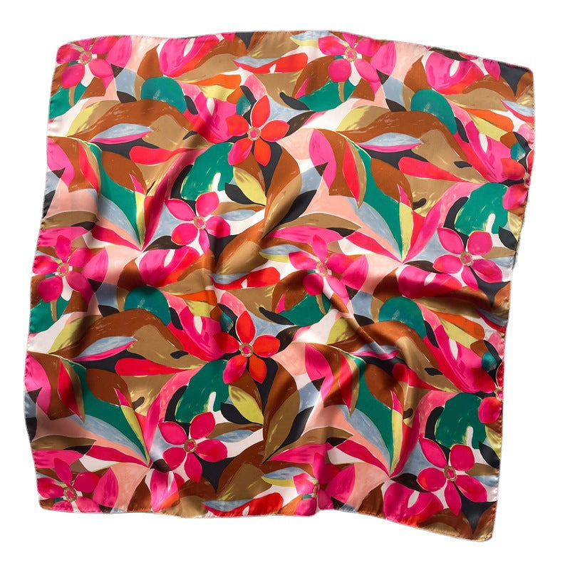 Women's Fashion Graffiti Printing Silk Scarf