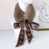 Houndstooth Fur Collar Scarf Women's Korean-style Plush Scarf Winter Warm Thickened Women's Scarf