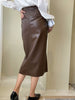 Women's Graceful And Fashionable High Waist A- Line Split Skirt