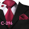 Solid Silk Mens Ties Neck Tie Set For Men Suits Tie Handker