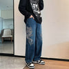 Loose Embroidered Jeans For Men