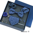 8-piece Gift Box Men's Formal Wear Business Bow Tie Square Scarf Tie Clip