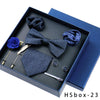 8-piece Gift Box Men's Formal Wear Business Bow Tie Square Scarf Tie Clip