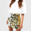 Women's Slim-fit Sequined Sheath Skirt