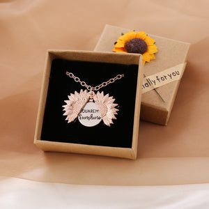 Sunshine Sunflower Necklace Women Men