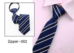 Men's Business Tie 6cm Collar Pull Peels Zipper Tie