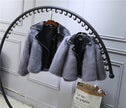 Children's wool sweater imitation fox fur coat