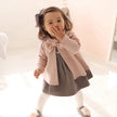 Children's Clothing Cute Casual Round Neck Bow Coat Cotton Top