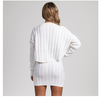 Knitted women's dress elegant large size sexy two-piece sweater party skirt suit