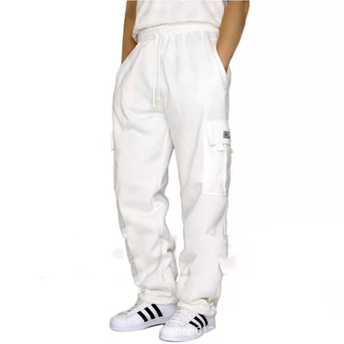 Men Pants Sweatpants Stretch Elastic Waist Jogger Sports Pants Drawstring Trousers Fashion Mens Clothing