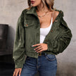 Plush Casual Solid Color European And American Women's Clothing Coat