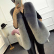 Fox Fur Vest Women's Mid-length Coat