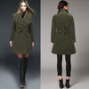 Women's Woolen Coat Slim Long Woolen Coat