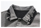 Lapel Denim Jacket For Men And Women