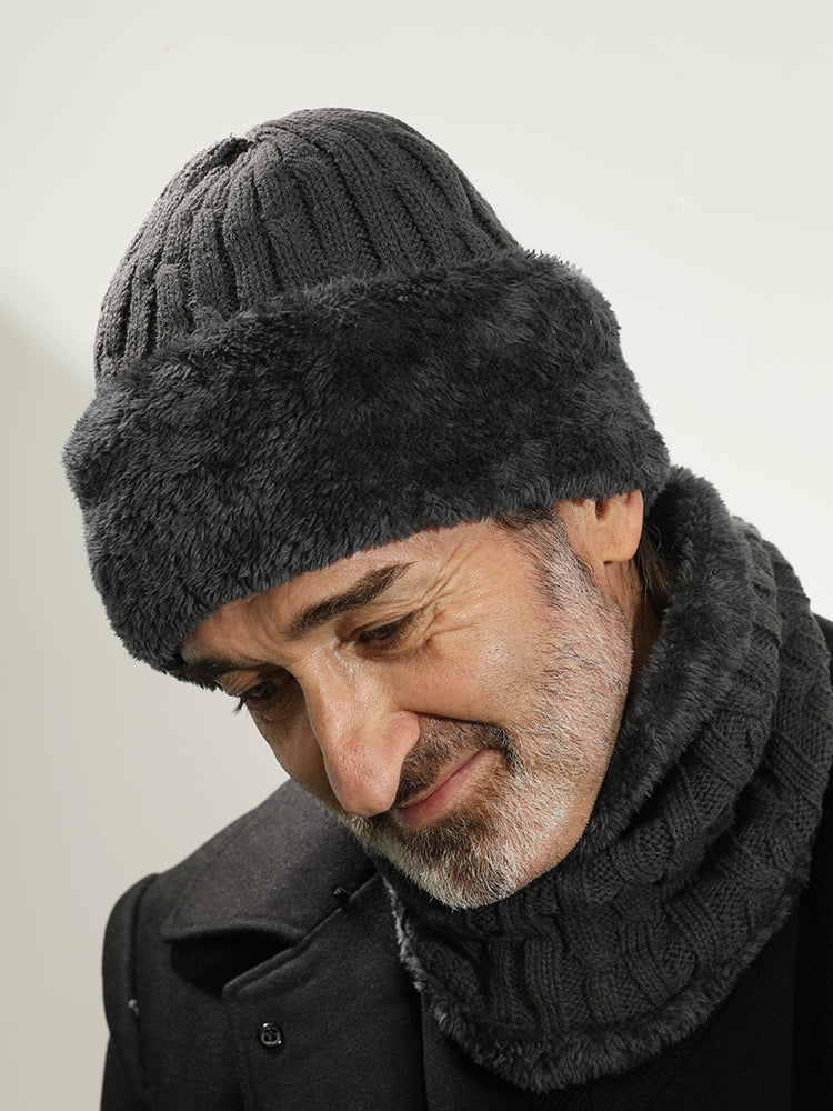 Woolen Hats For Middle-aged And Elderly Men In Winter Thicken Men's Knitted Hats For The Elderly