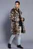 Leopard Color  Fur Men's Suit Collar Collar Coat Popular Warm Coat Men