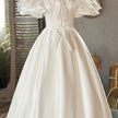 Vintage Satin Light Wedding Dress