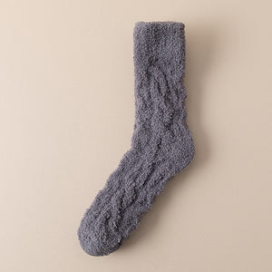 Winter Warm Fuzzy Coral Fleece Socks Women Men Velvet Thickened Home Sleepping Floor Socks