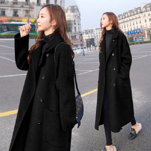 Woolen Coat Mid-length Over The Knee alpscommerce Long sleeve