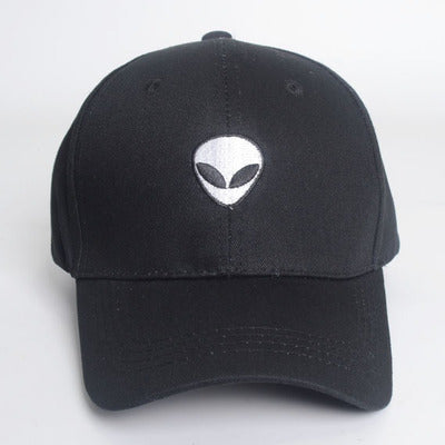 Alien head embroidered baseball cap