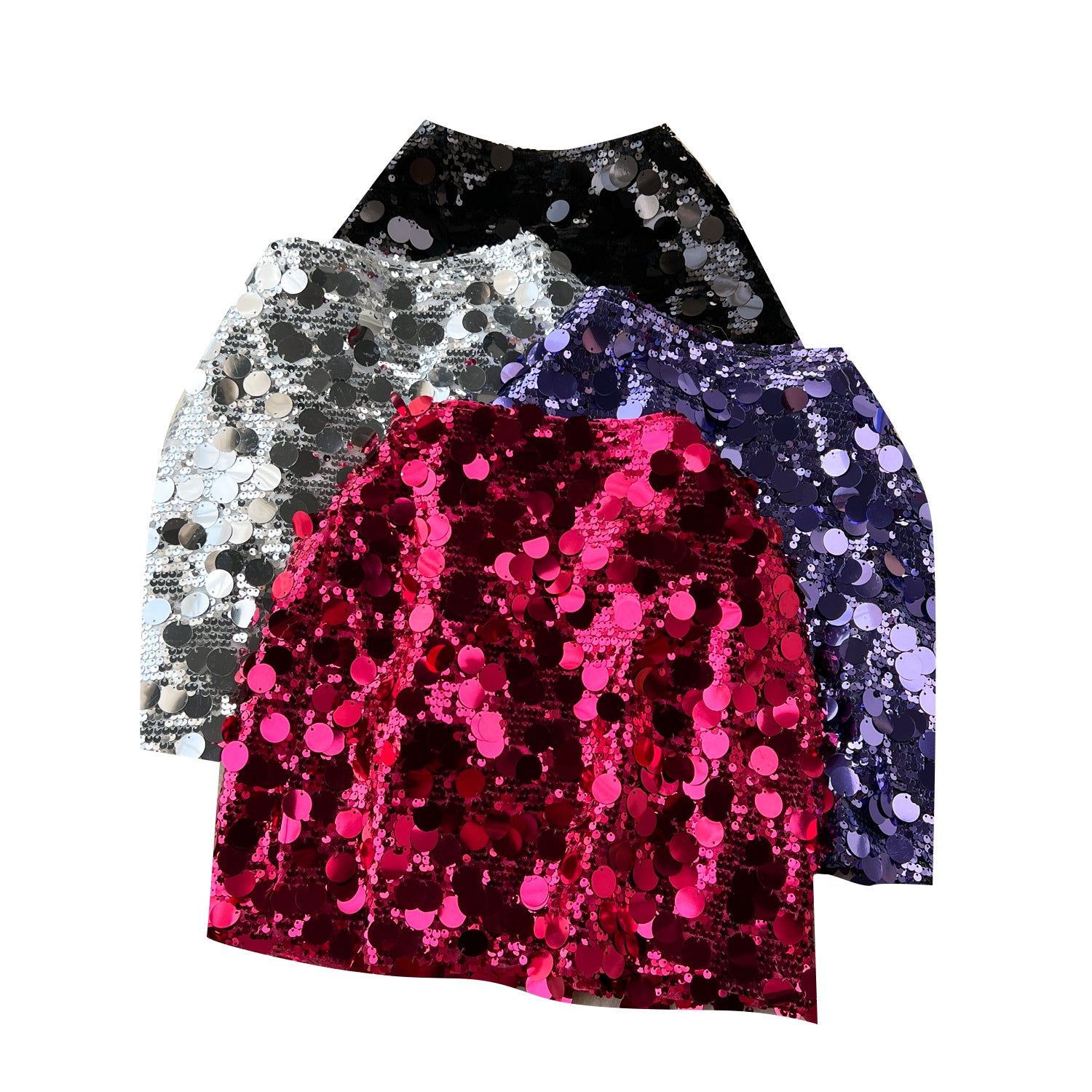 Fashionable Sequin High Waisted Slimming Skirt