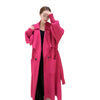 New Elegant Belt Knitted Trench Coat For Women