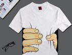 3D big hand short sleeve t-shirt