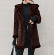 Deerskin cotton padded coat for women lambs