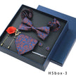 8-piece Gift Box Men's Formal Wear Business Bow Tie Square Scarf Tie Clip