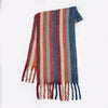 Rainbow Color-blocking Striped Scarf Winter Korean Style