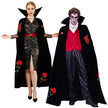 Couple's Halloween Rose Embroidery Vampire Stage Performance Party Costume