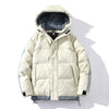 Youth White Warm Casual All-match Trend Cotton Coat Men