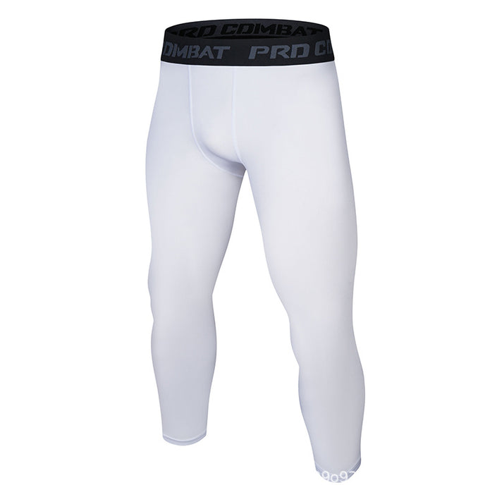 Outdoor Fitness Running Tight Cropped Pants Men