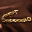 Stainless steel jewelry men and women gold double-layer grinding chain bracelet