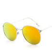 Round Frame Fashionable White Jingting Sunglasses